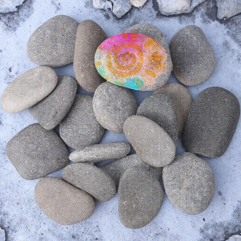 

20Pcs DIY Natural Smooth Stones for Crafts and for Painting DIY River Rocks Crafts Stones