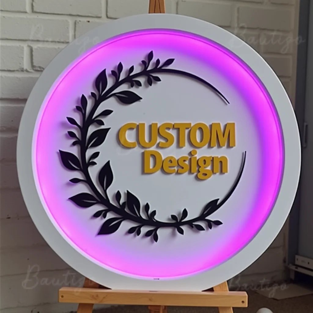 Custom 3D Logo Backlight Sign Glow Lightbox Business Storefront Signs with LED Lighting Text on Signage Logo Display