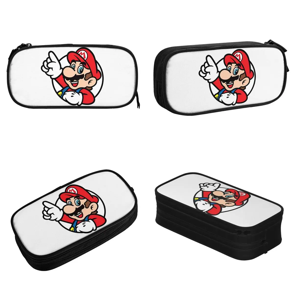 Marios Vintage Game Character Cartoon Pencil Case Fun Pen Bag Girl Boy Large Storage School Supplies Gift Pencilcases