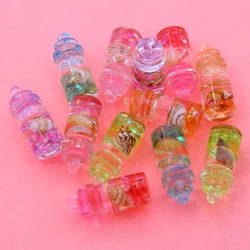 10pcs Charms Ocean Conch Shell Drift Glass Bottle Pendants Crafts DIY for Earrings Necklace Making Findings Handmade Jewelry