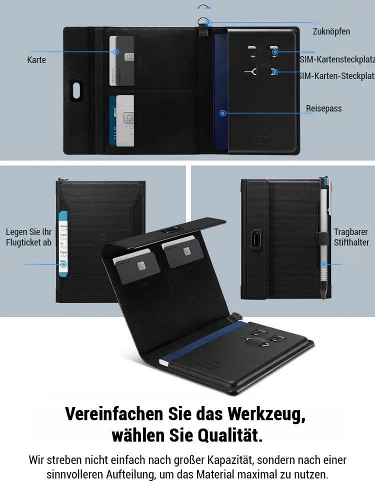 Dompet Paspor Kulit Multifungsi Tas Paspor Magnetik Tempat Kartu Identitas Bisnis Tempat Kartu PU Pelindung Paspor Perjalanan