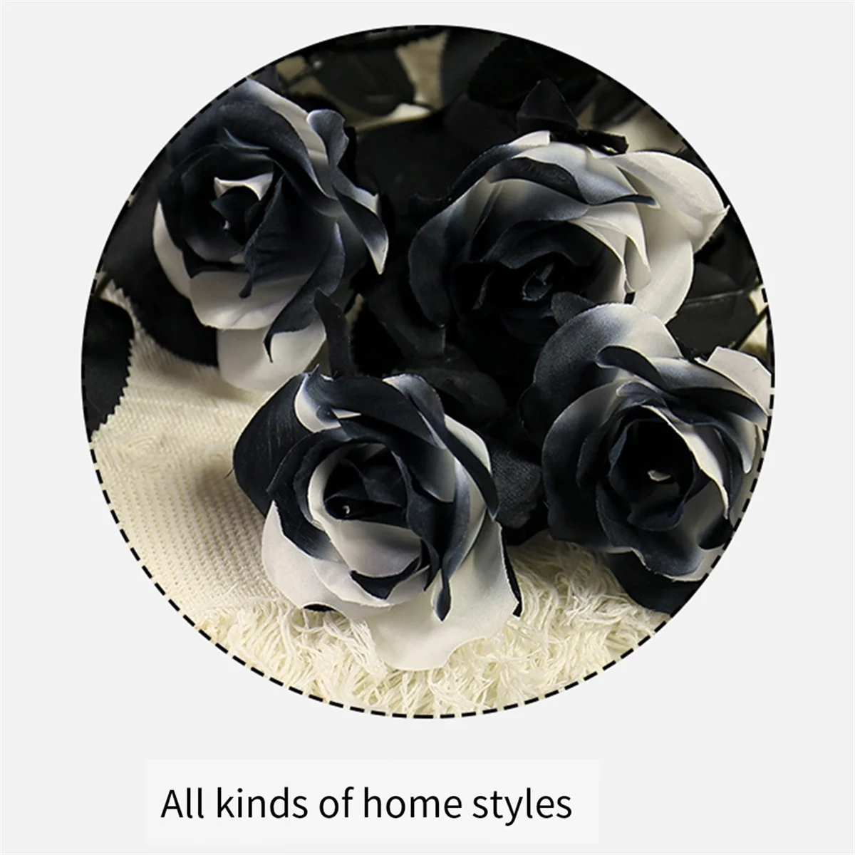 AC22 هالوين الأسود مقلد زهرة الورد الحلي تشكيلة زهور الدعائم محاكاة الزهور