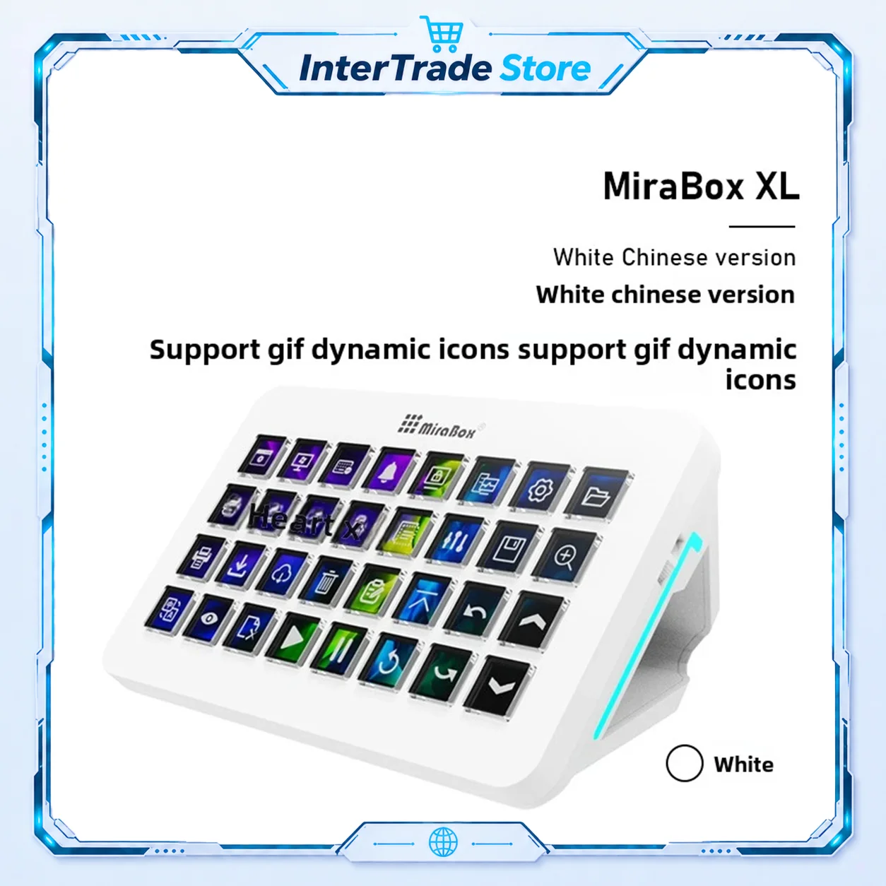 Gaming Console Keyboard - Mirabox XL Stream Deck Macro Keyboard