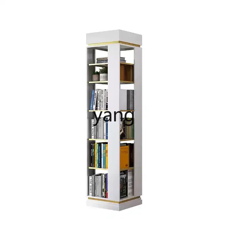 xyy rotating bookshelf children's home storage living room light luxury steel floor locker