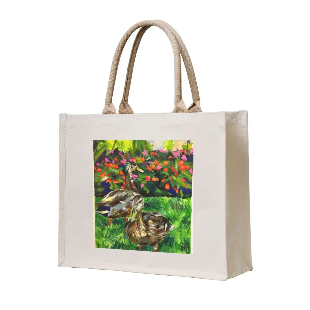 

Ducky Duo Painting Tote Bag Gift bags Women's bags Women's shopping bag Shopping bags