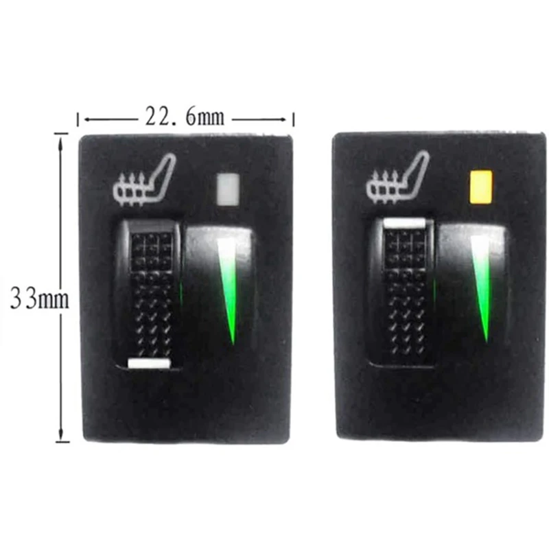 12V Universal 5 Level Two-Seater Switch 12V Carbon Fiber Car Heated Heating Heater Seat Pads Winter Warmer Seat Covers