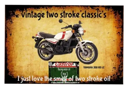 Metal Tin Signs  350 RD LC Vintage two stroke Classics shed garage mancave