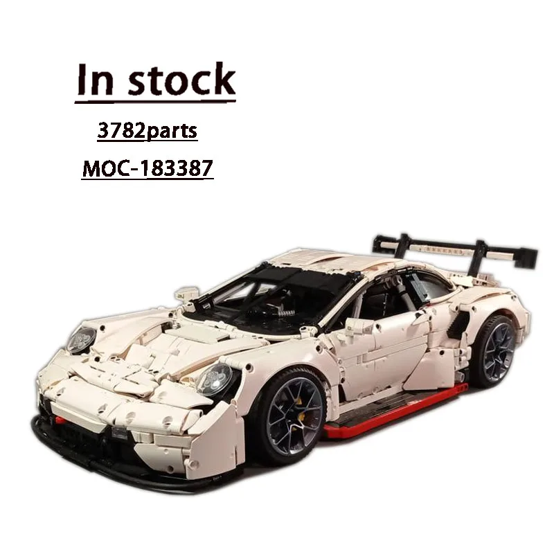 

MOC-183387 White New Supercar RSR 2019 Assembly Stitching Building Block Model 3782 Parts Kids Birthday Building Block Toy