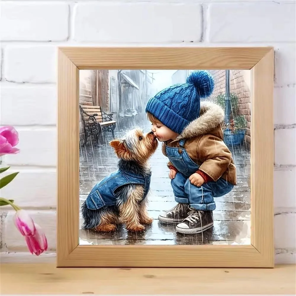 5D Diamond Painting Kits for Adults - Animal Dog, DIY Full Round Drill Gem Art, Home Wall Decor 11.8x11.8inch - view 2