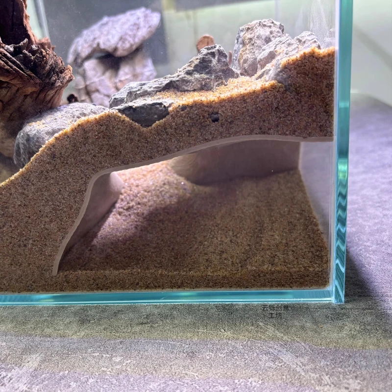 مخبأ كهف تحت الأرض مطبوعة ثلاثية الأبعاد (للسحالي والسلاحف والعناكب)، موئل الزواحف / ديكور تررم، ديكور الموئل