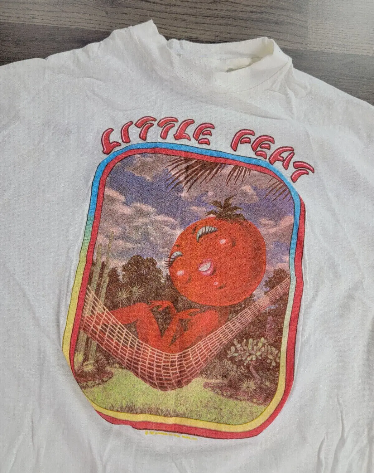 Vtg Little Feat Band Music Tour Heavy Cotton White All Size Unisex Shirt MM897