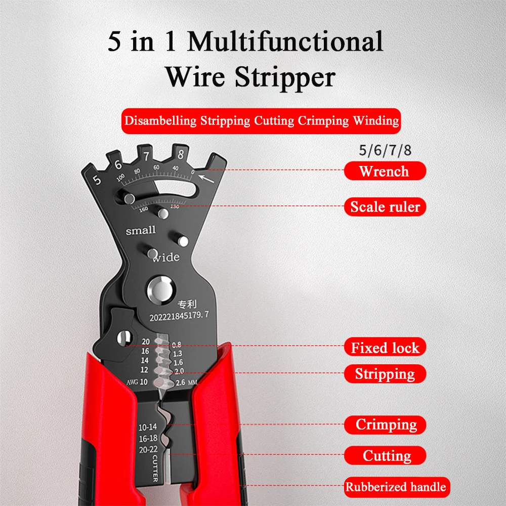 Wire Stripping Multifunctional Pliers For Cable Cut Crimp Bending Wire Stripper Wrench Cable Cutter Crimper Automatic Hand Tool