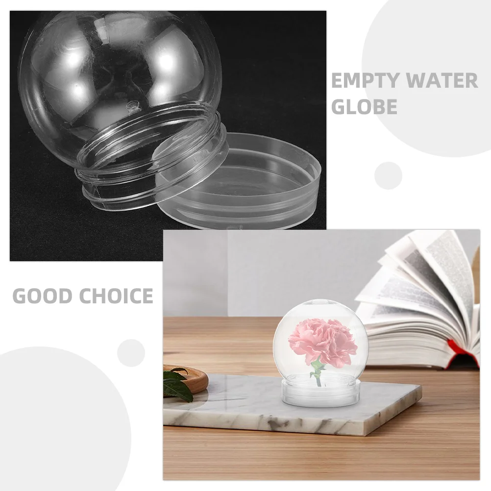 8 Pcs Transparent Plastic Water Balloon Clear Globe Shape Cup Supplies Globes Prop DIY Making Snow