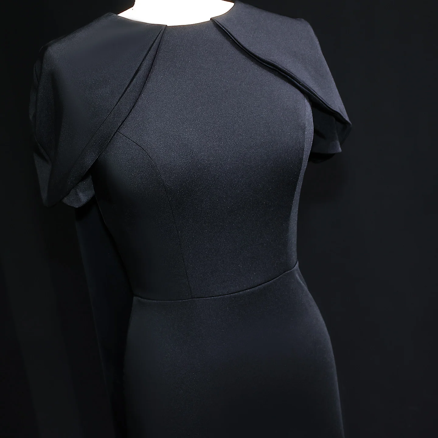 Sharon Said Saudi-Arabien Elegantes Rosa Burgunderrotes Schwarzes Meerjungfrauen-Abendkleid für 2026 Dubai Party Hochzeitskleider SF033 Maßanfertigung – Detail 15