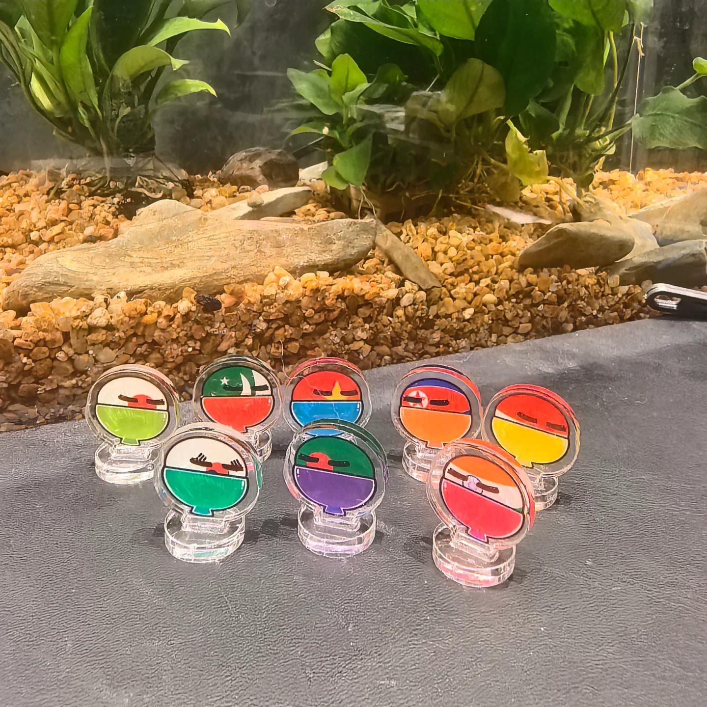 8pcs/lot Countryballs Acrylic Stand Doll UK Italy Germany USA France Canada America Ball Figure Cosplay Polandball Toy Gift