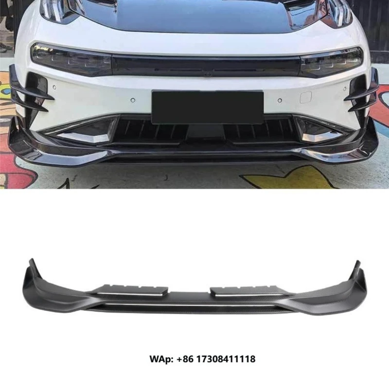 Real Carbon Fiber Car Front Bumper Spoiler Lip Diffuser Modification Part For ZEEKR 001 Bumper Guard Protector Car Accessories