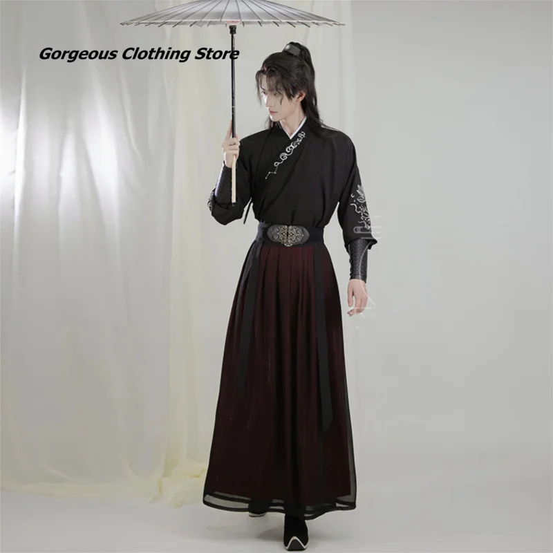 Japanese Embroidery Kimono Dress Men Samurai Costume Cosplay Cardigan Yukata Women Traditional Cosplay Party Halloween XC3650