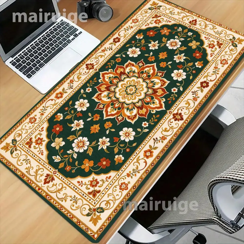 Mystical Alchemy Moon Persian Rug Pattern Mouse Pad Thick Rubber Precision Tracking For Dorm Room
