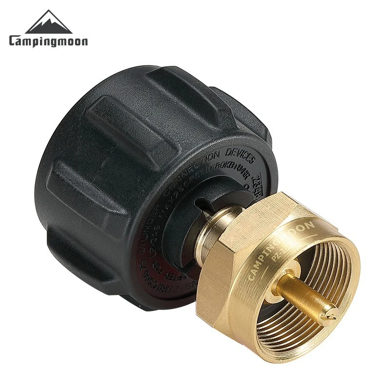 CAMPINGMOON Outdoor Camping Propane Bottle Inflatable Connector Brass Gas Tank QCC1 Adapter PZ-101 Camping Stove Accessories