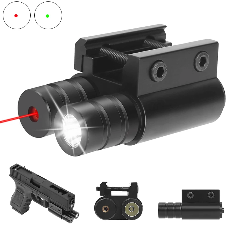 

Tactical Laser Light Combo for Rifle Pistol Flashlight Red/Green Dot Laser Sight Weapon Gun Light LED Torch Hunting Accessories