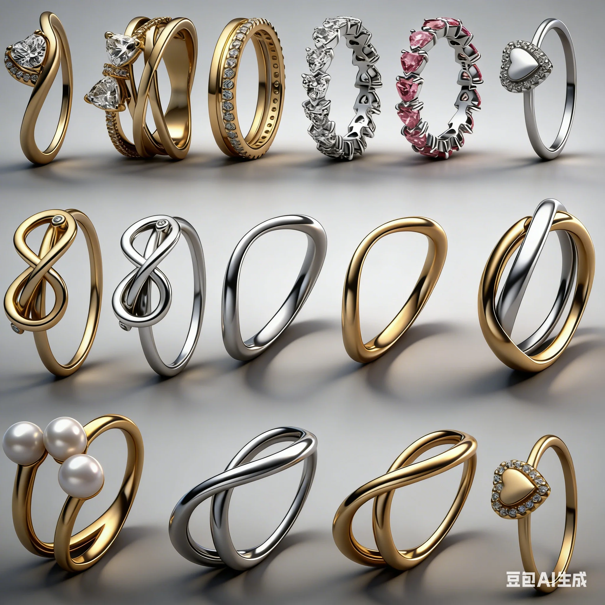 

New Rings Original 925 Sterling Silver Bow Heart Sun Moon Star Flower Crown For Women Valentine's Birthday Gift DIY Jewelry