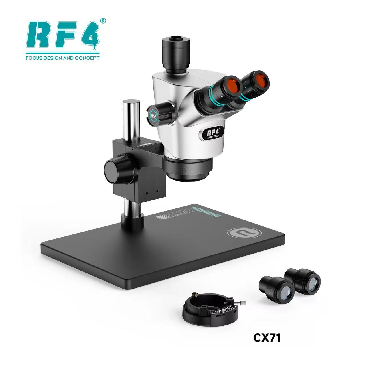 RF4 CX71 4K Trinocular Microscope Lnfrared Coating Eyepiece 30°C