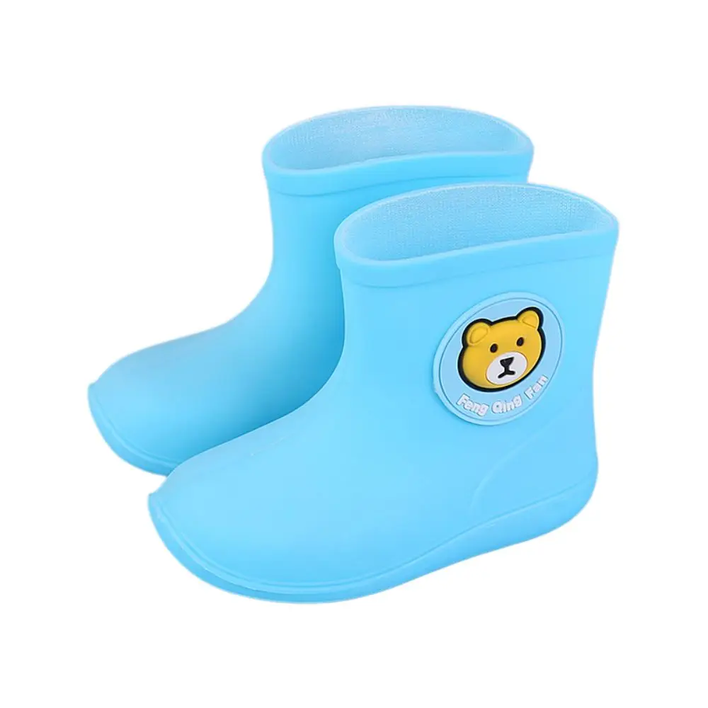 Non-slip Children's Short Rain Boots Low-top Lightweight Outdoor Water Boots PVC Waterproof Kids Rain Boots For 1-7 Boys Girls