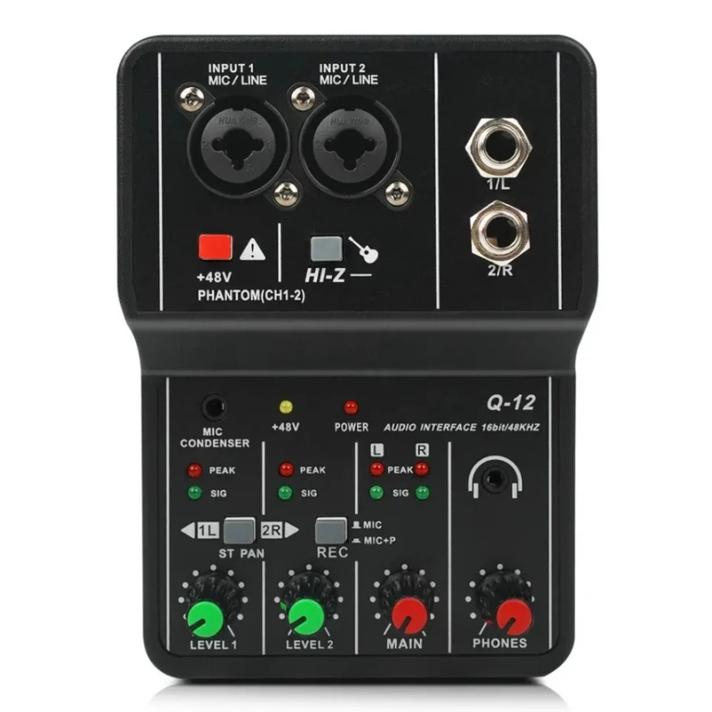 

Bluetooth computer sound card mixer professional stage live broadcast usb mini 48V mixer desktop
