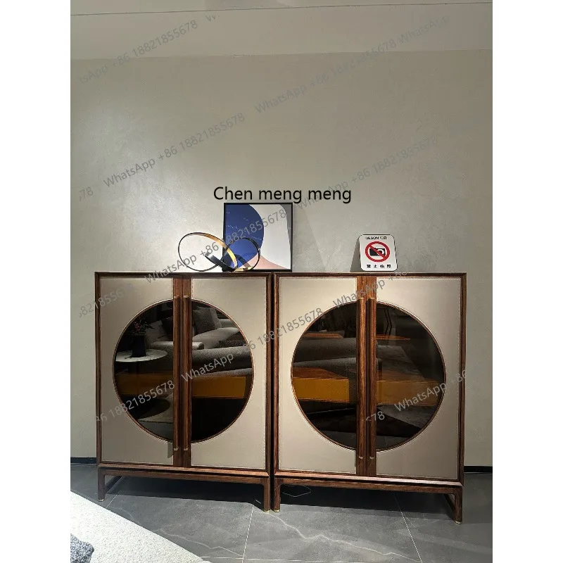 

Винный шкаф из чистого массива эбенового дерева, приставной шкаф для столовой, тумба для гостиной