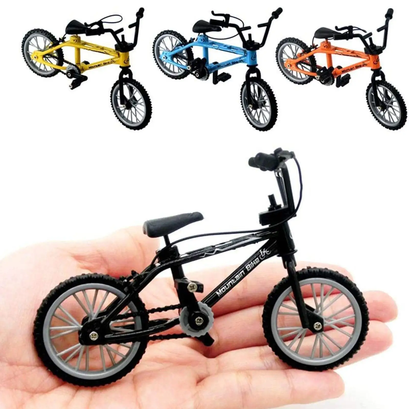 1pcs Retro Alloy Mini Finger BMX Bicycle Assembly Bike Model Toys Gadgets Gift Toys Model Mini Portable Bike For Kid