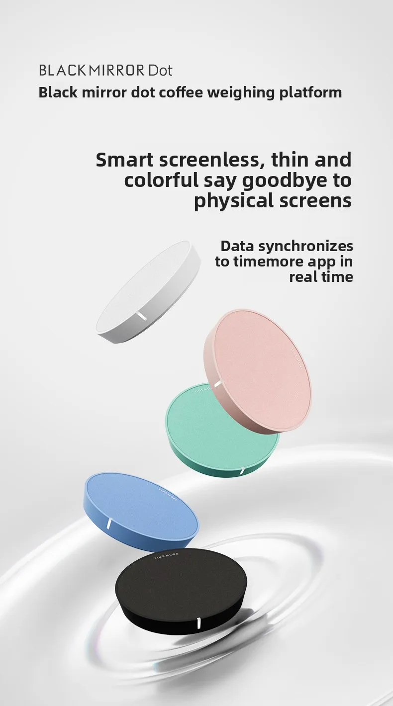 Hot Sales TIMEMORE Black Mirror Dot Smart Coffee Electronic Scale Bluetooth Connected No‑Screen DigitalScale APP Interconnection
