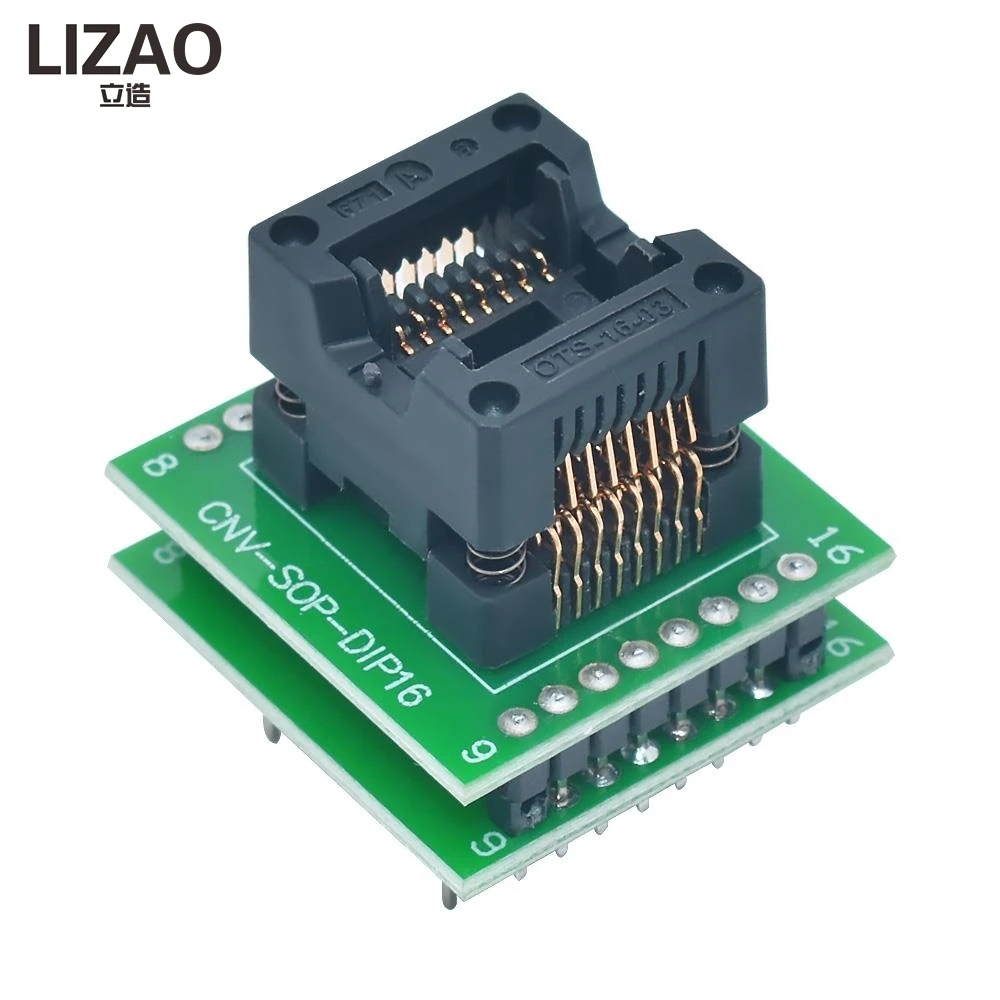LIZAO CNV-SOP-NDIP-16 28 IC Programming Adapter SOP16 SOP28 TSSOP28 to DIP Test Socket Converter
