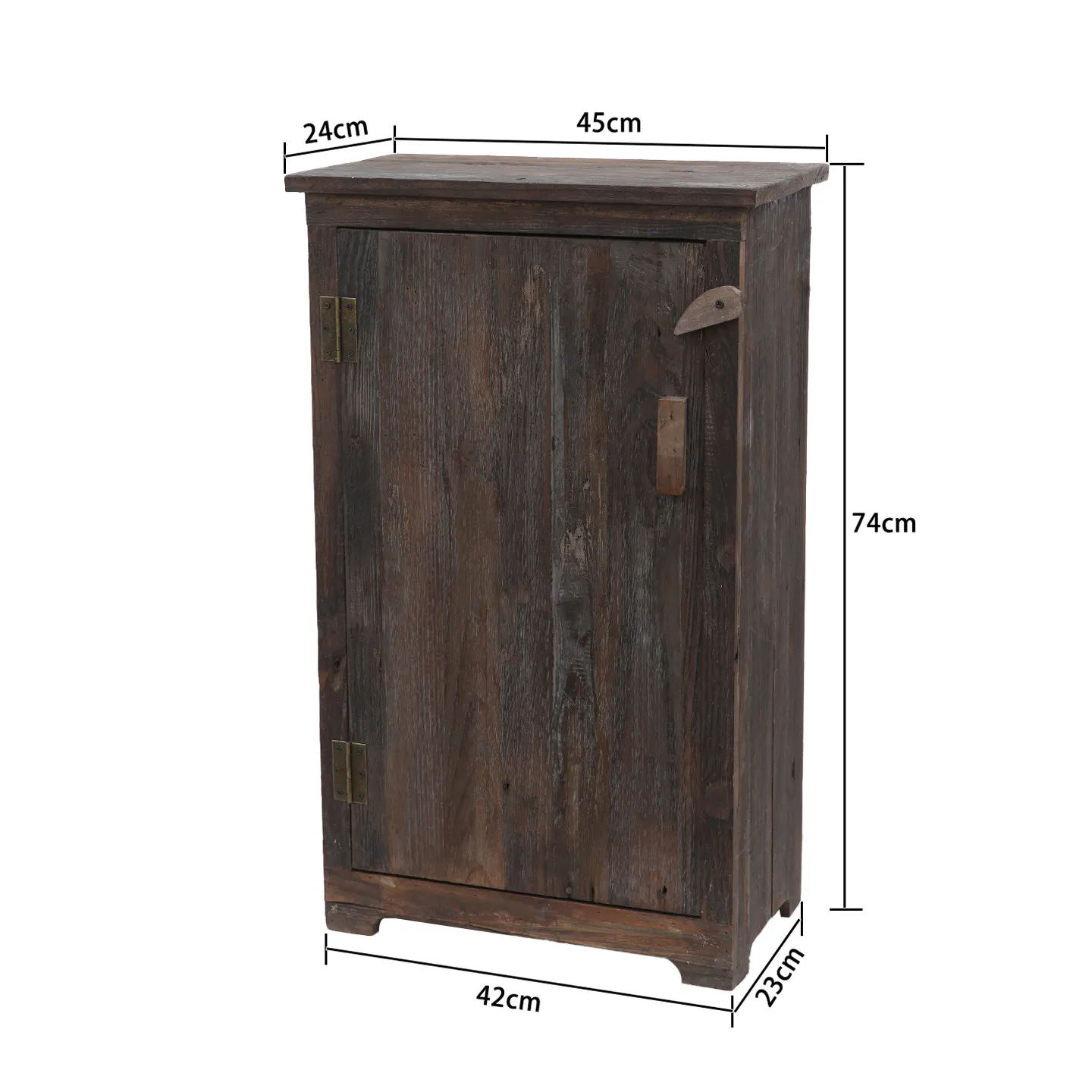 Rustic Solid Wood Wall Cabinet, Farmhouse Storage Cupboard, Vintage Bathroom Balcony Garden Organizer Shelf