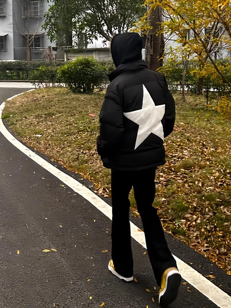 

Мужские удлиненные джинсы RO Sle с флисовой подкладкой, американские прямые брюки с микро-клешем в стиле High Street, зимняя коллекция