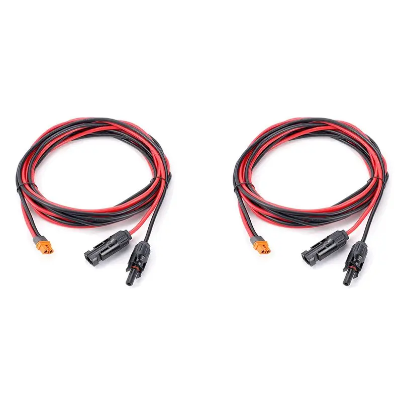 ABFU-2X Solar Charge Cable XT60I-F Adapter 12AWG Cable Connector Extension Wire For Solar Panel Generator Power Battery B
