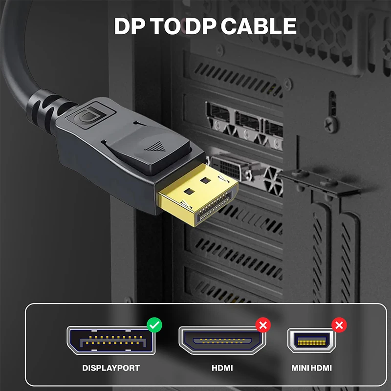 DisplayPort 1.2 Cable 4K60Hz 21.6Gbps HDR DP to DP Video Audio Adapter for PC Laptop TV Projector PS4 Monitor Display Port Cable