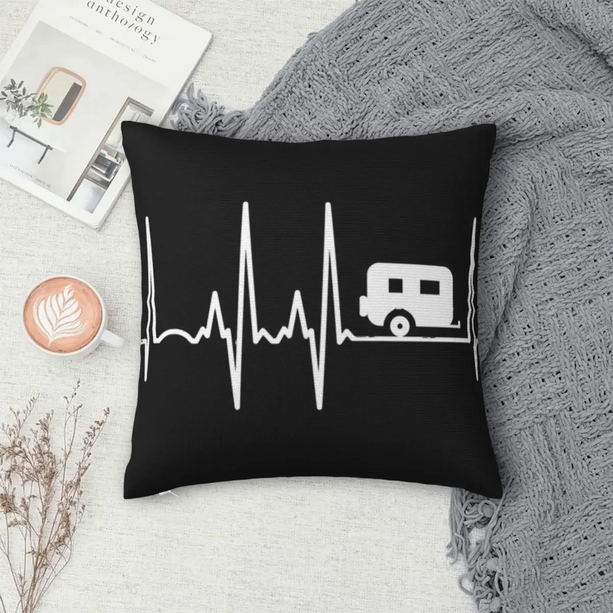 

Camper Heartbeat Pillowcase Polyester Pillows Cover Cushion Comfort Throw Pillow Sofa Decorative Cushions Used for Home Bedroom