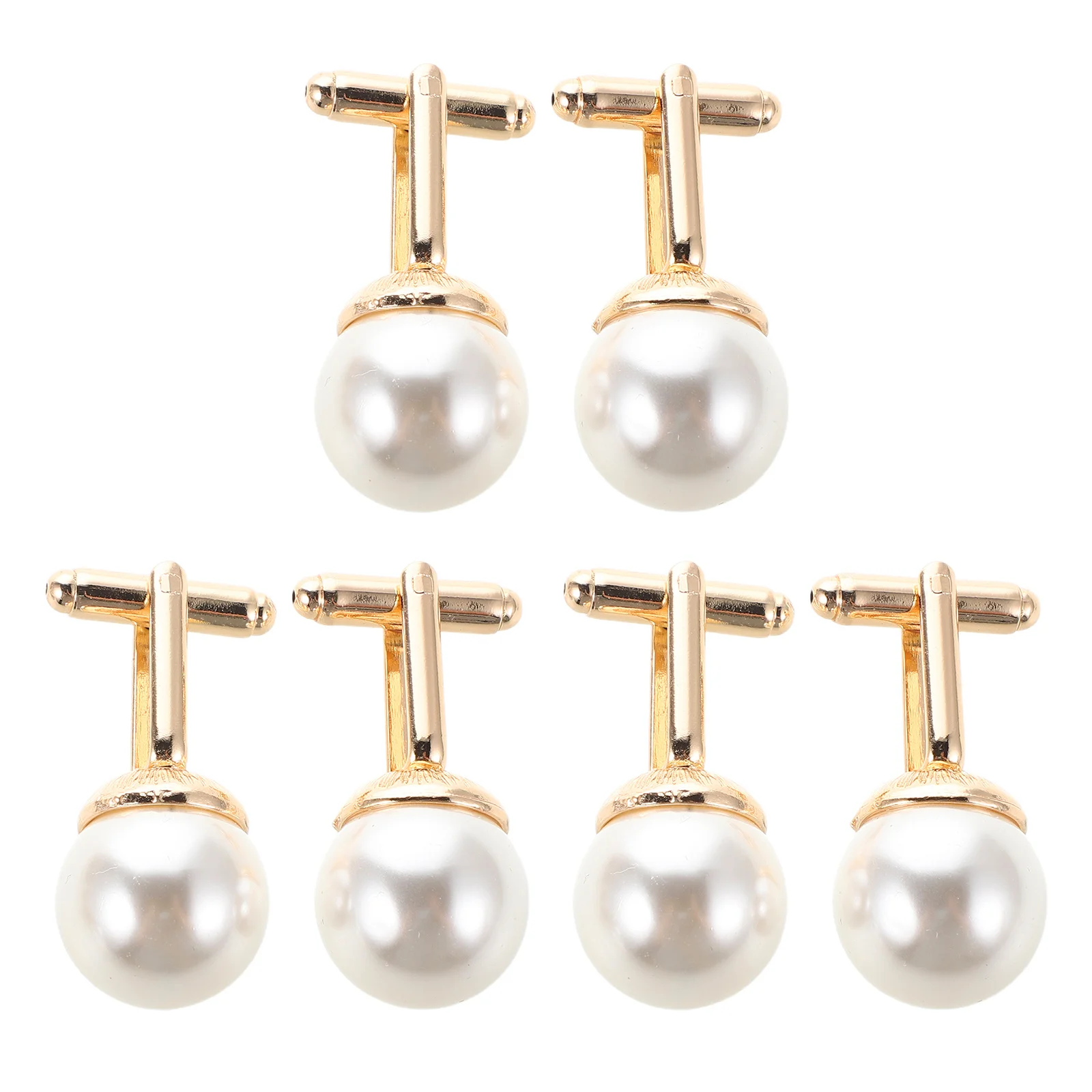 남성용 세트 합금 모조 진주 셔츠 커프스 단추 비즈니스 웨딩 정장 이벤트용 남성 웨딩 수트 커프스 단추