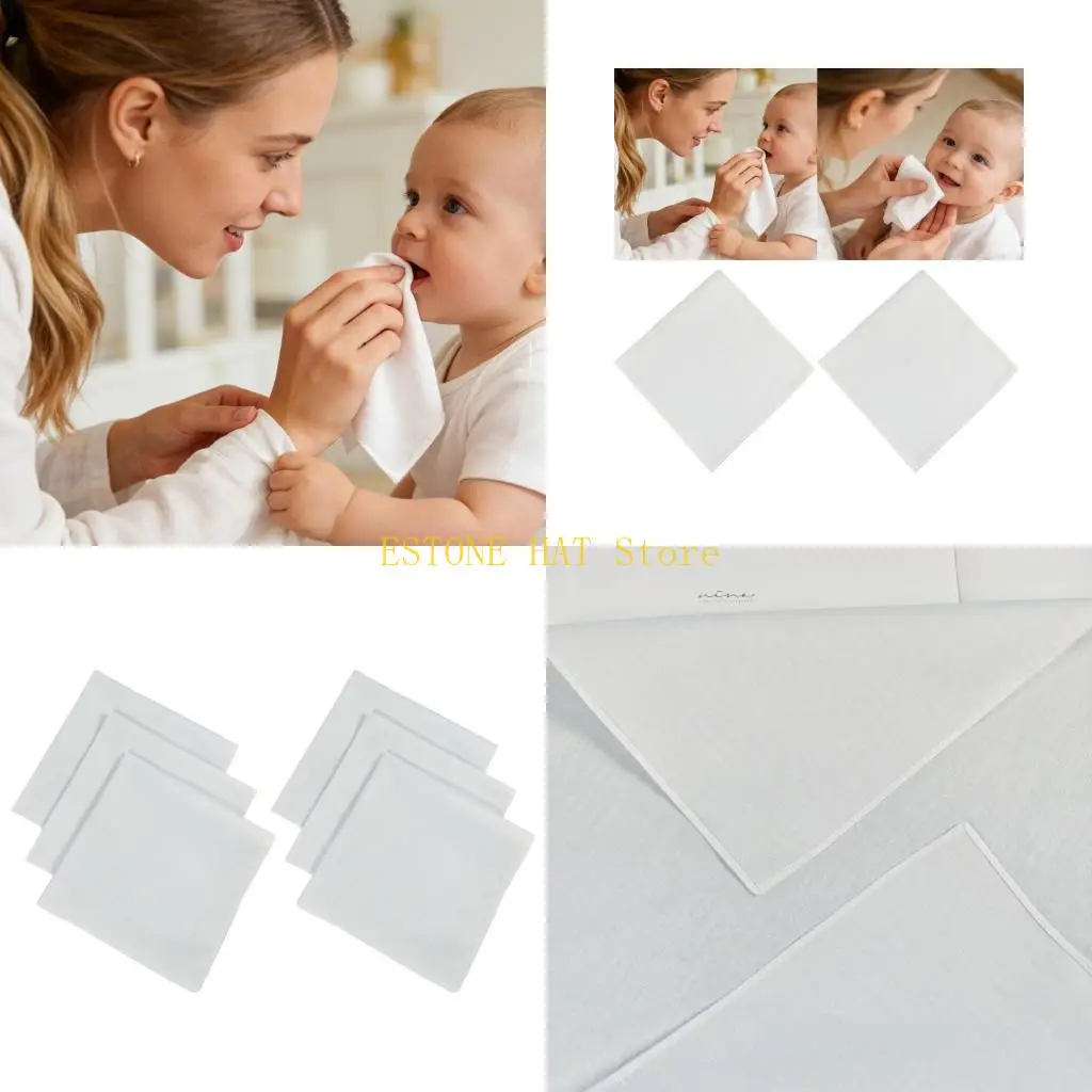 49mf-pack-of-6pcs-white-35cm-combed-cotton-handkerchief-stitching-sewing-diy-square-towel-for-frequent-washing