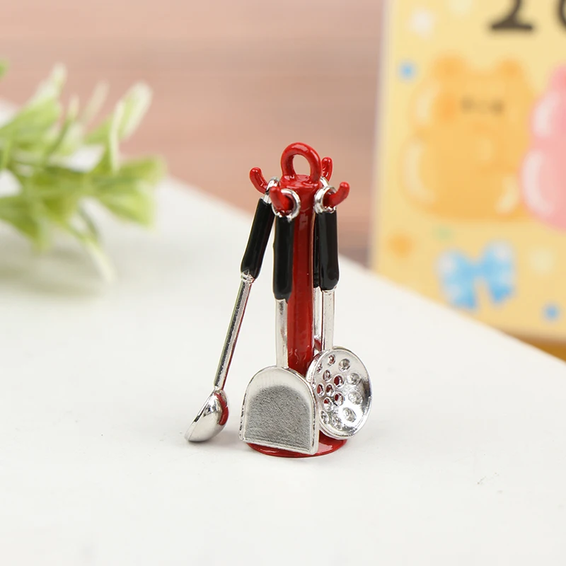 

Dollhouse Kitchen Utensil Vertical Hanging Spoon Spatula Colander Set DIY Craft Project Home Room Decor Perfect