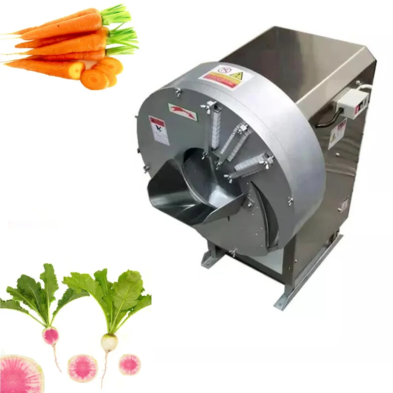 Canteen High Power Vegetable Cutting Equipment Commercial Slice Shred Ginger Cucumber Asparagus Carrot Vegetable Shred Machine