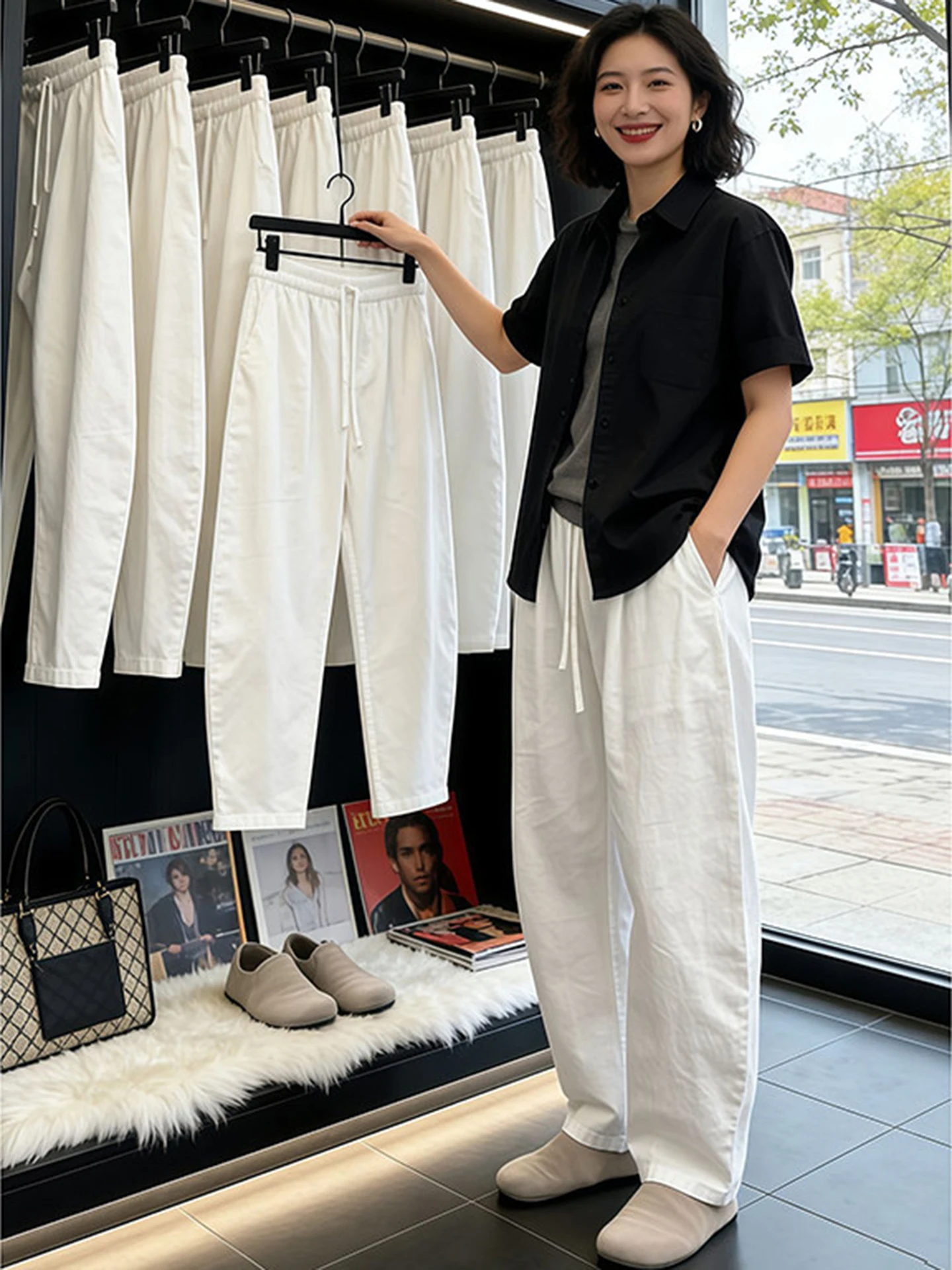 Cleanfit Cotton Linen Straight Leg Summer Thin Casual Pants for Men And Women Breathable Comfortable Non-Stretch Trousers