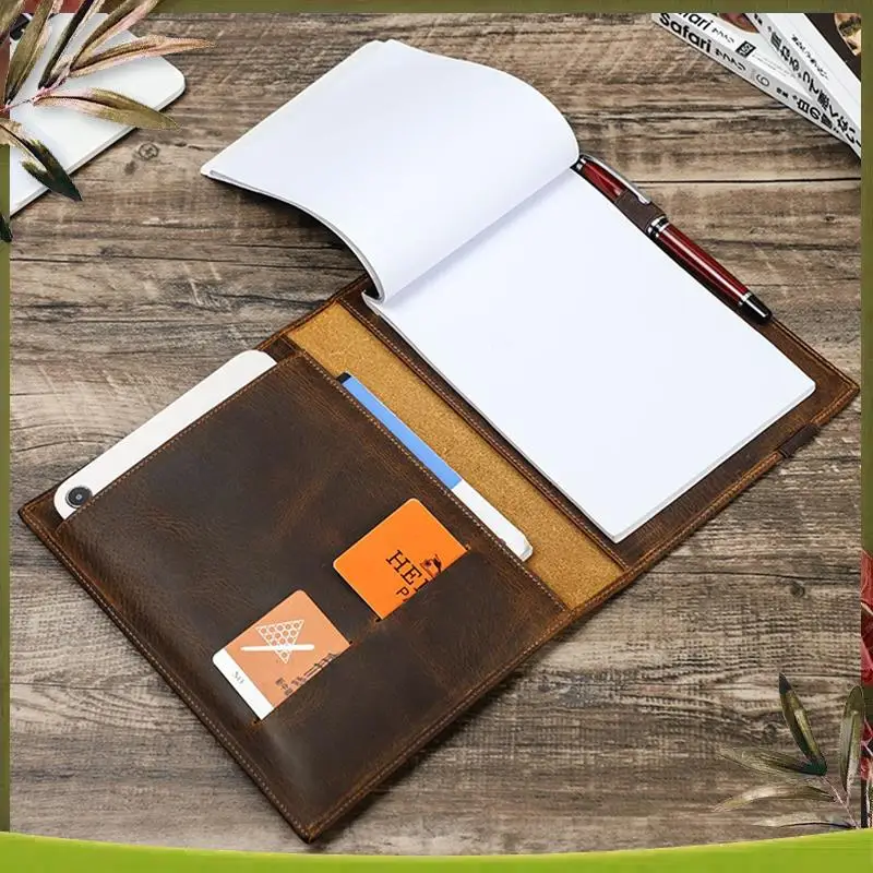 

New-Notebook Combination Protective Cover Folder File Book Cover Business Stationery Contract Document Storage Box,B5 Easy To Us