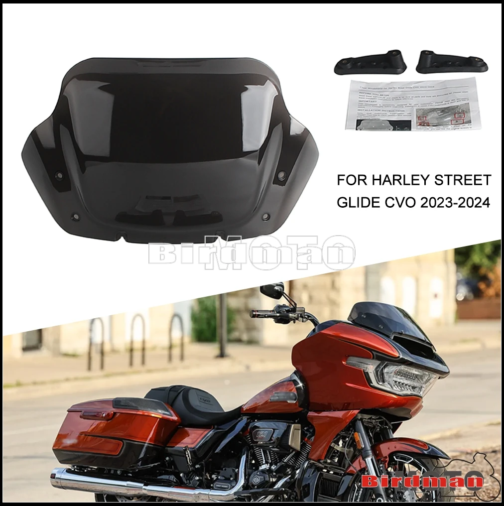 

Motorcycle Accessories Windshield Windscreen Deflector For Harley Touring Road Glide CVO 23-24 Wind Splitter Cowling Windscreen