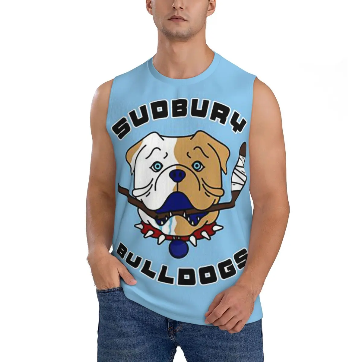 Sudbury Bulldogs - Shoresy Logo Men Sleeveless Tank Tops Quick Dry Breathable Gym Fitness Running Summer Casual Sport Vest