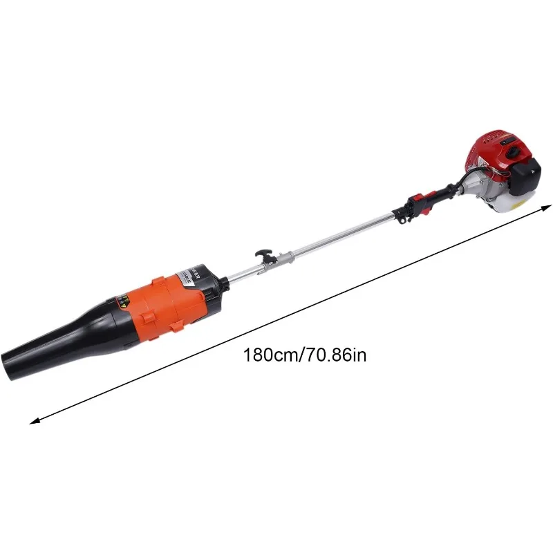 ไม้กวาดกวาดแก๊ส,52CC 2.3HP 2 จังหวะมือถือกวาดกวาดพร้อมเครื่องเป่าลม, หิมะ Driveway สนามหญ้าสนามหญ้ากลางแจ้งประดิษฐ์ B
