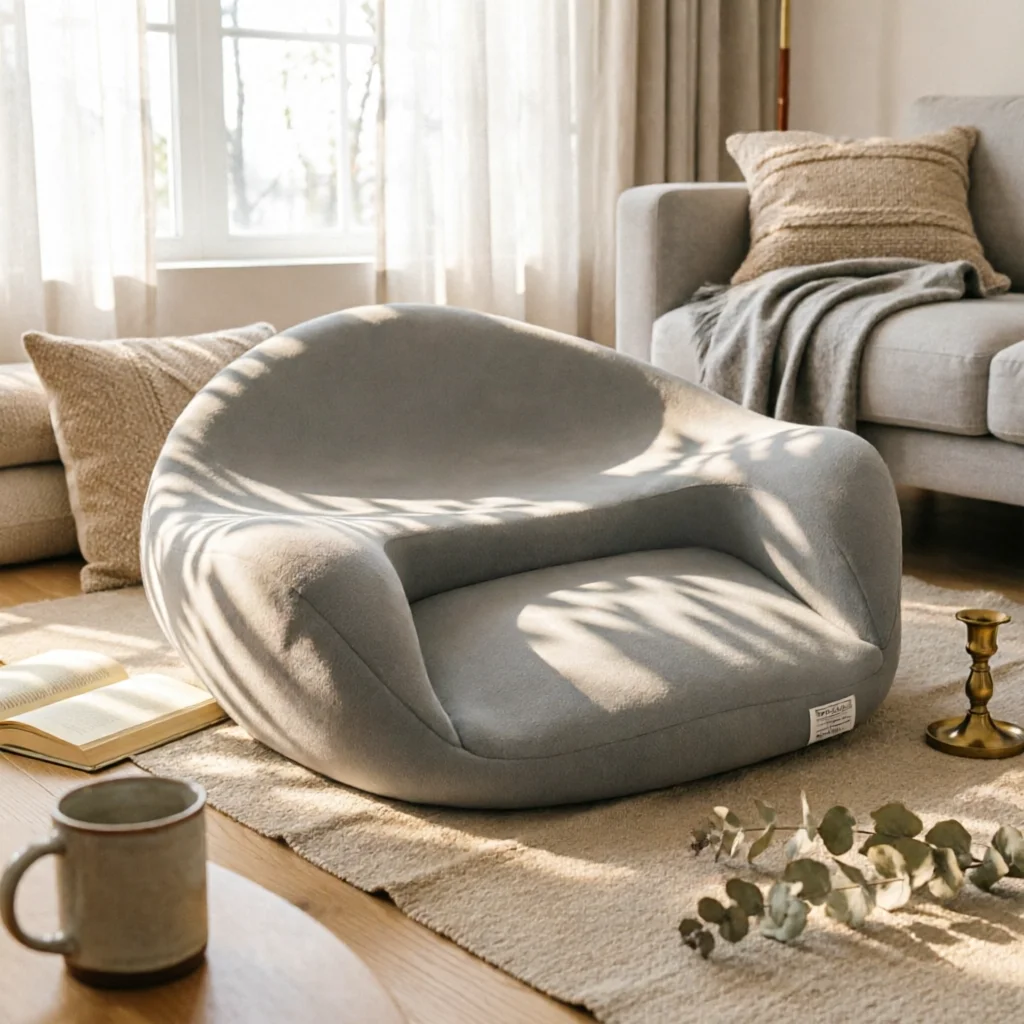Meditation Cushion Zafu - 背もたれ付きクッション 人間工学に基づいた瞑想クッション 瞑想枕 モダンな座布団 瞑想家や心身の練習に最適で長持ち
