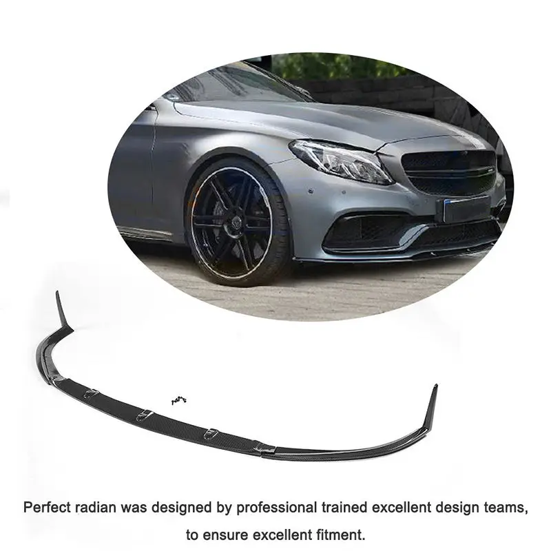 Carbon Fiber Car Front Lip For Mercedes Benz C63 Amg 2-Door 2015-2019