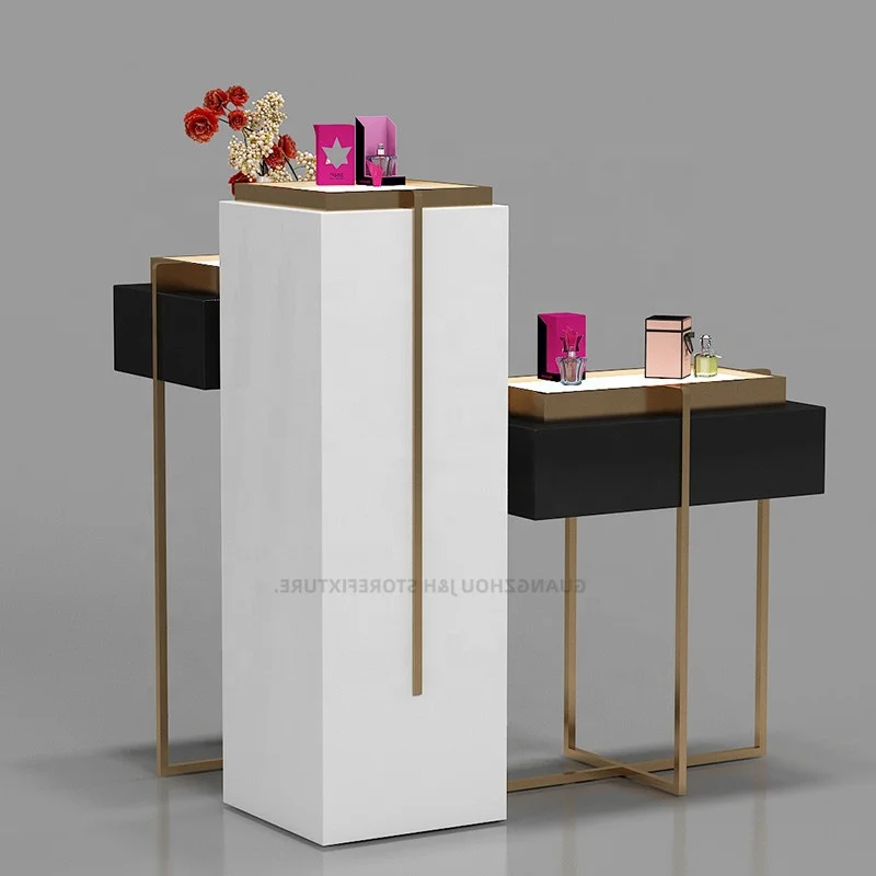 Customized. oem wooden cosmetic stands display makeup perfume display racks makeup cabinet showcase cosmetic display stand