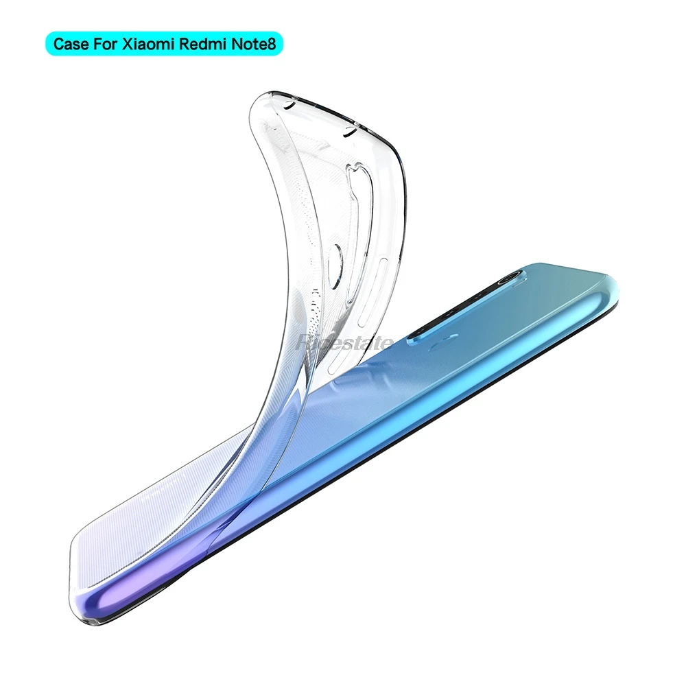 Clear Case for Xiaomi Redmi Note 8 Transparent TPU Shockproof Phone Case Redmi Note 8 Note8 Protection Cover